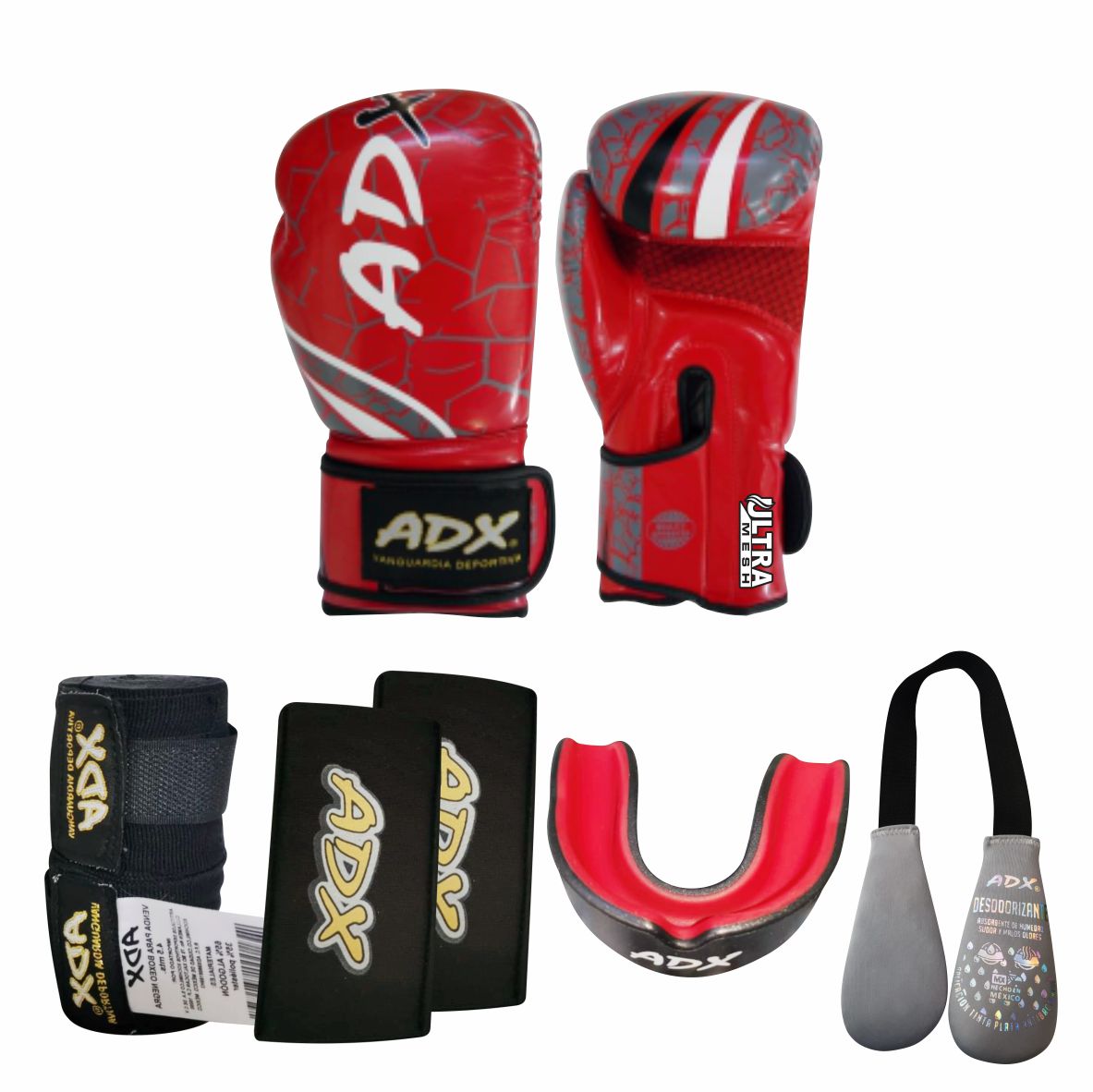 Guante Para Boxeo Tribal II Rojo Accesorios ADX