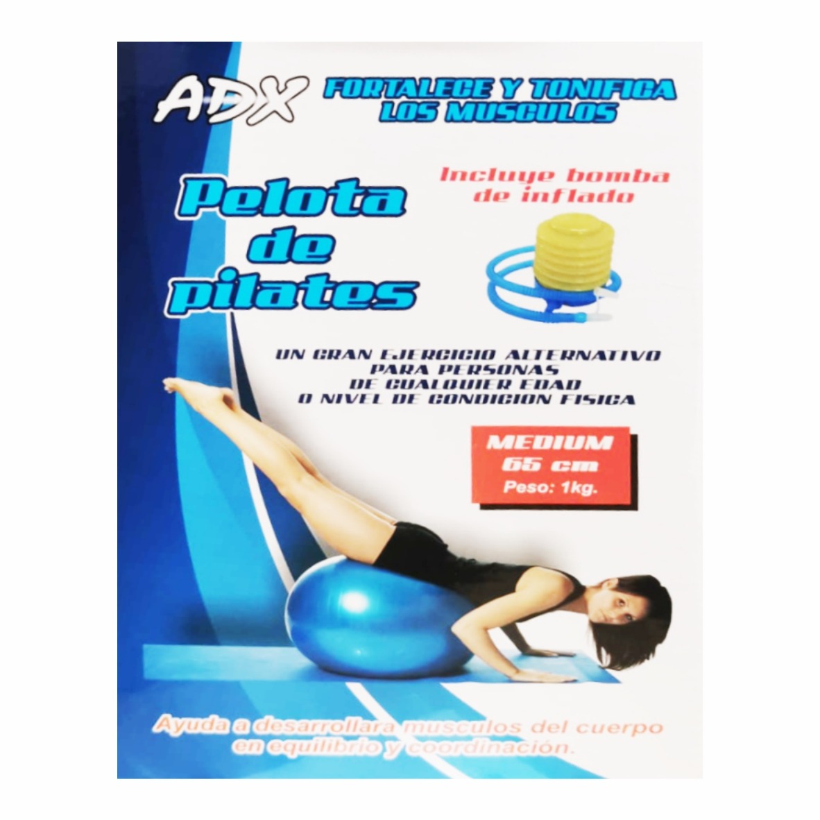 Pelota Yoga-pilates-fitness 65 Cm De Diametro Incluye Bomba