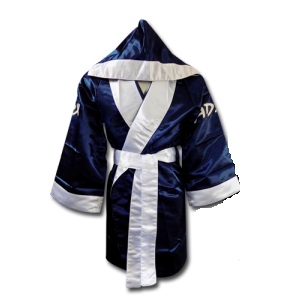 Bata para Boxeo de satín color Azul Marino – ADX