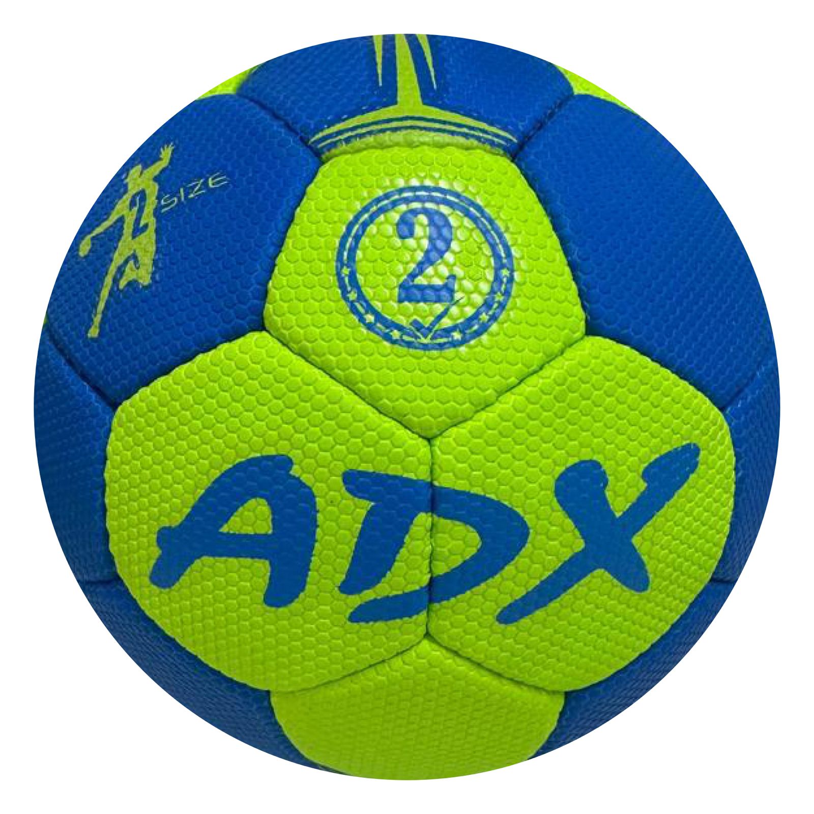 Balón Hand Ball Cosido a Mano #2 Azul/Verde
